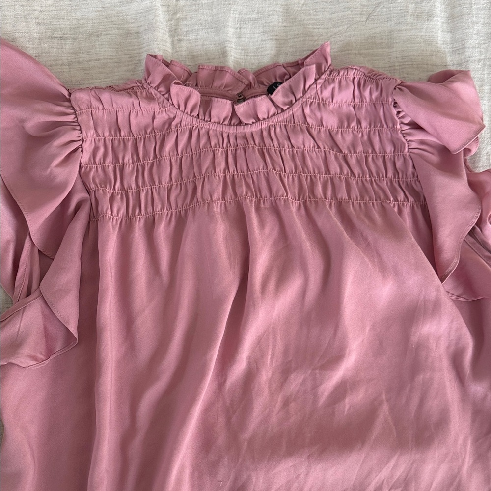 1. State Pink Ruffle Blouse
